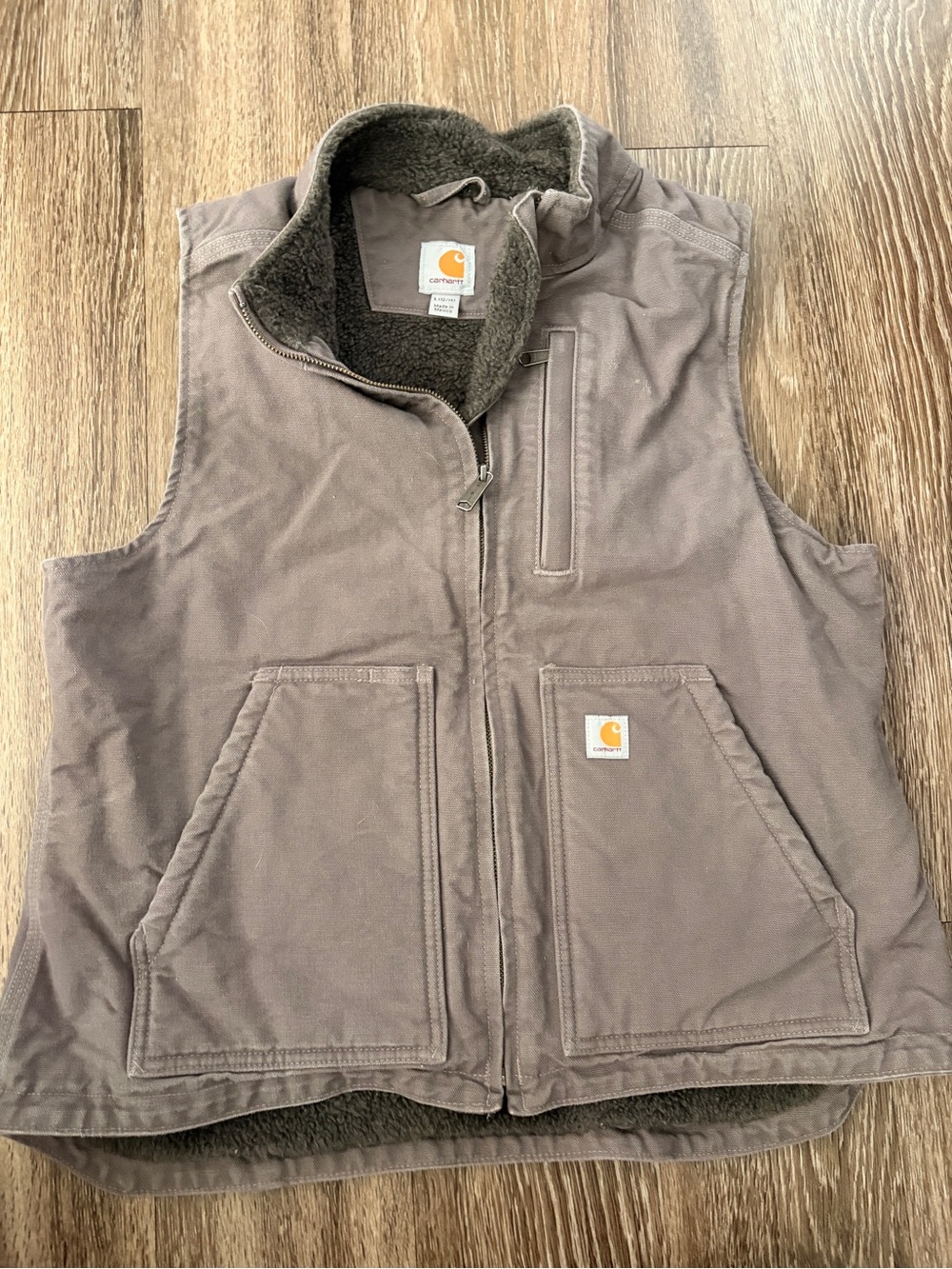 Carhartt grey Sherpa-Lined Work Vest women’s large